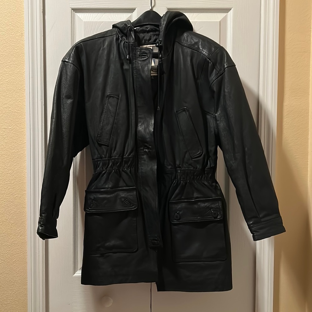 Women’s Vintage Leather Coat size Medium